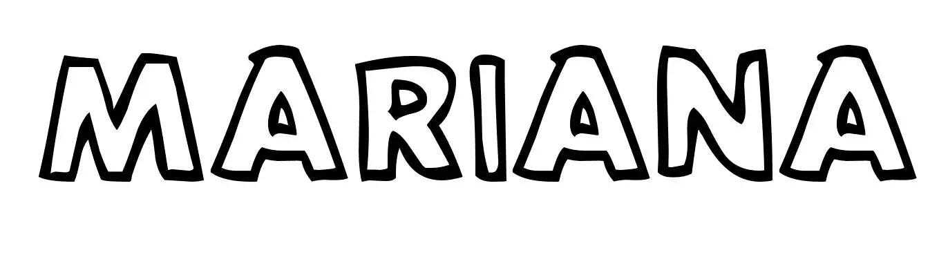Coloriage Mariana - Prénom à imprimer