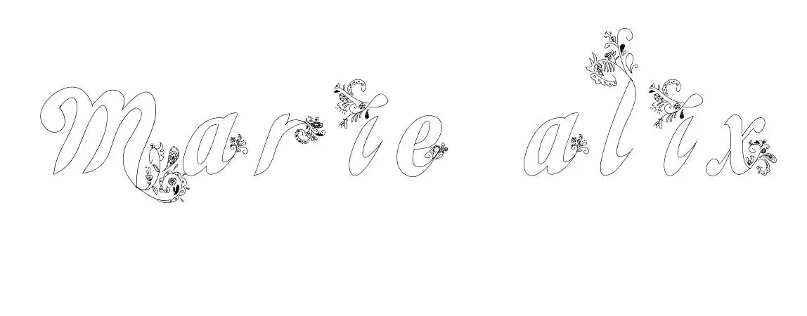 Marie Alix Name Coloring Page coloring page to print