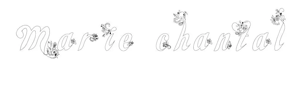 Coloriage Marie Chantal - Prénom à imprimer
