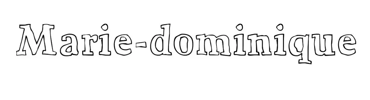 Coloriage Marie Dominique - Prénom à imprimer