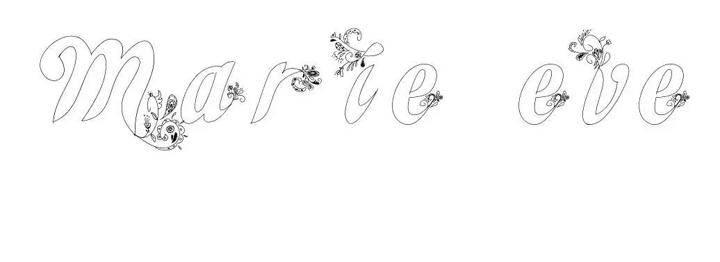 Coloriage Marie Eve - Prénom à imprimer