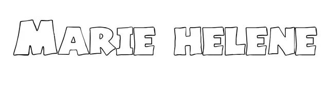 Coloriage Marie Helene - Prénom à imprimer