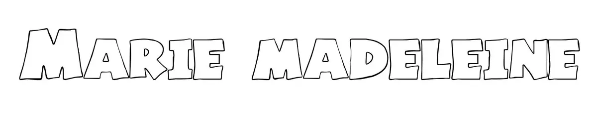 Coloriage Marie Madeleine - Prénom à imprimer