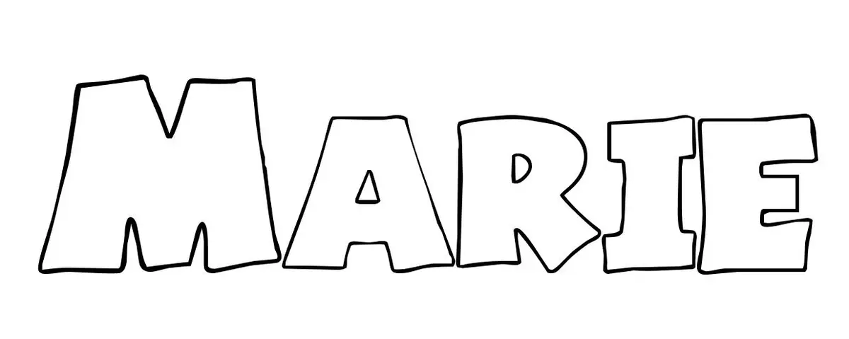 Coloriage Marie - Prénom à imprimer
