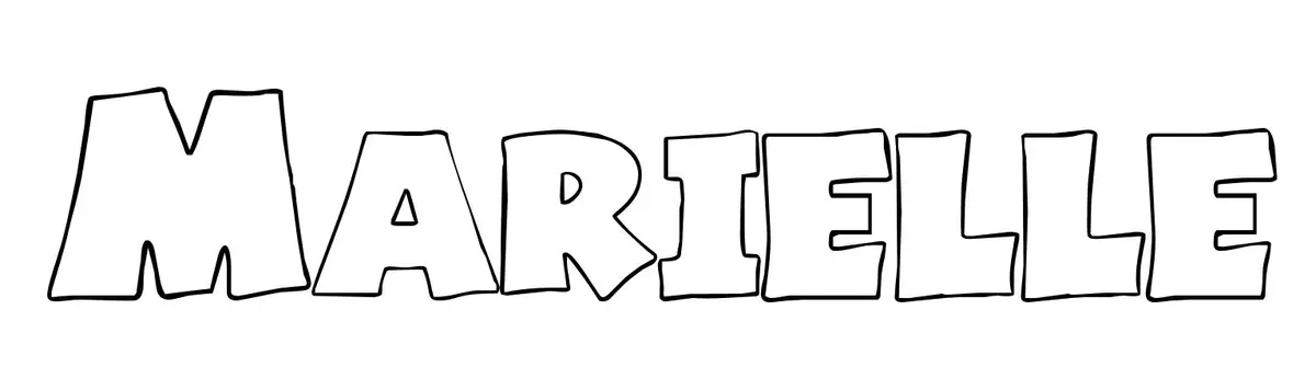 Coloriage Marielle - Prénom à imprimer