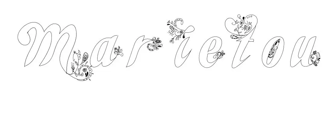 Coloriage Marietou - Prénom à imprimer