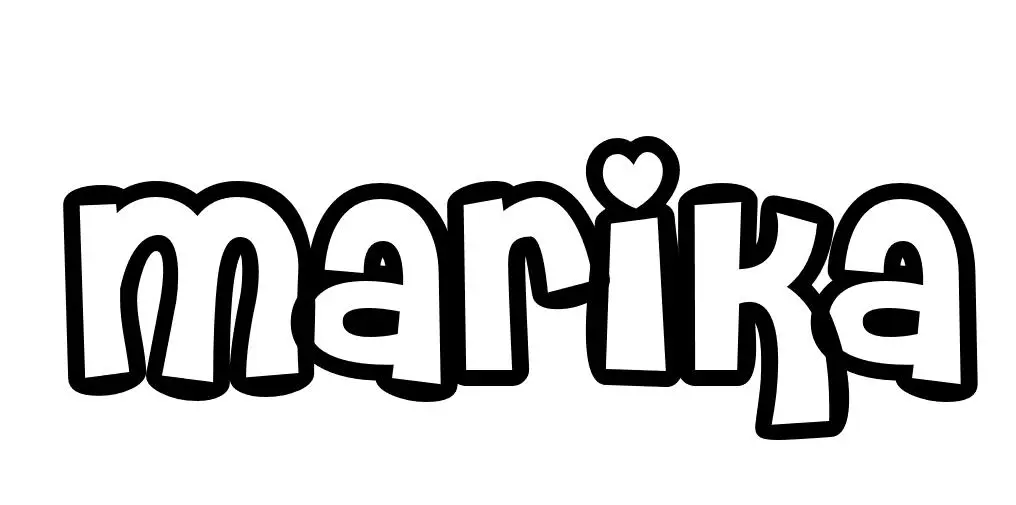 Coloriage Marika - Prénom à imprimer