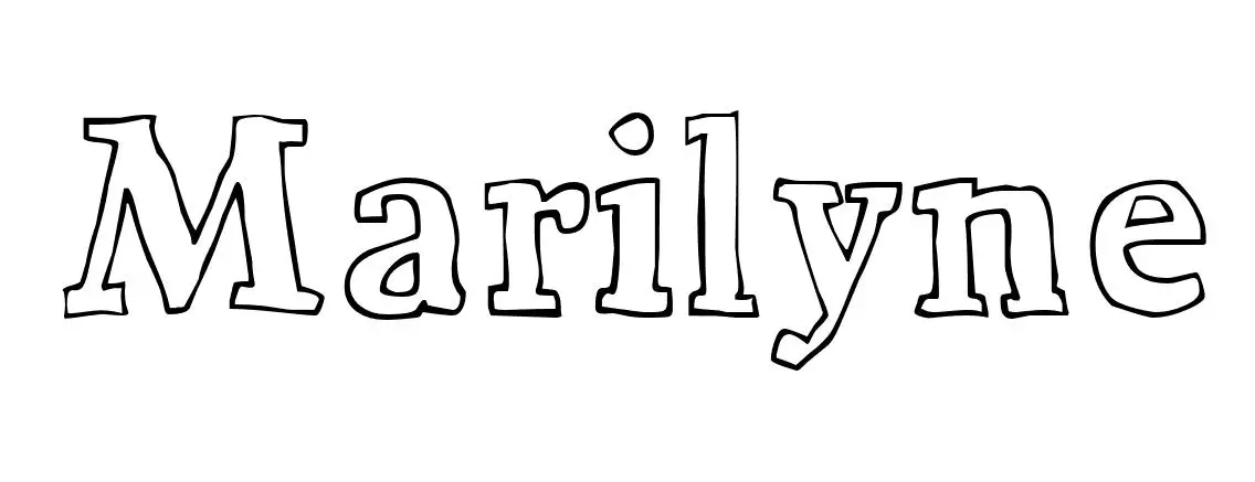 Coloriage Marilyne - Prénom à imprimer