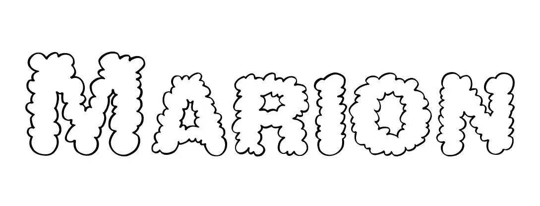 Coloriage Marion - Prénom à imprimer