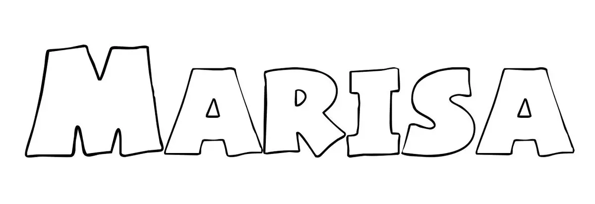 Coloriage Marisa - Prénom à imprimer