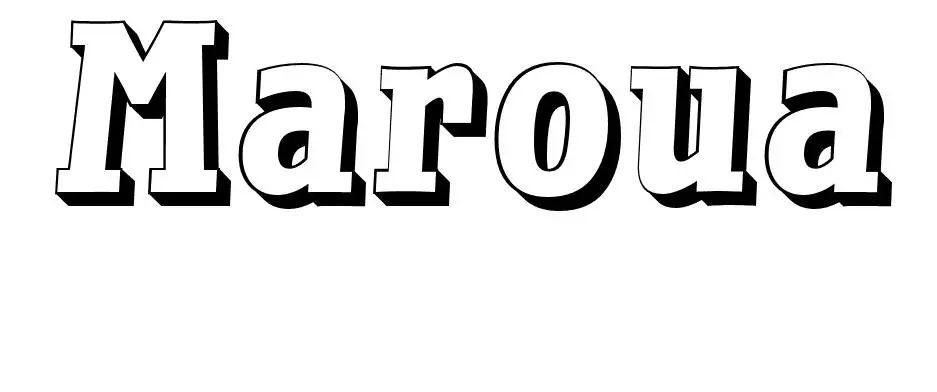 Coloriage Maroua - Prénom à imprimer