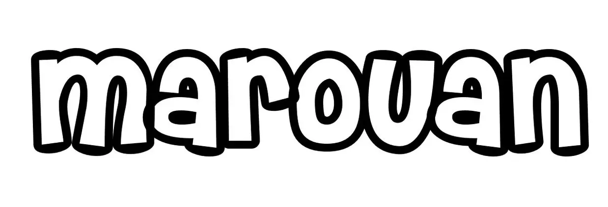 Coloriage Marouan - Prénom à imprimer