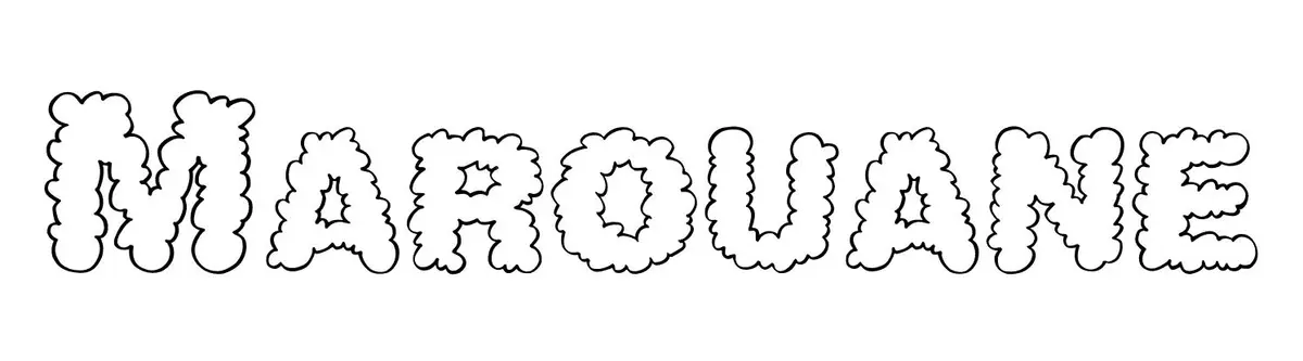 Coloriage Marouane - Prénom à imprimer