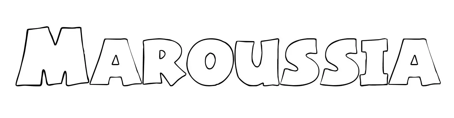 Coloriage Maroussia - Prénom à imprimer