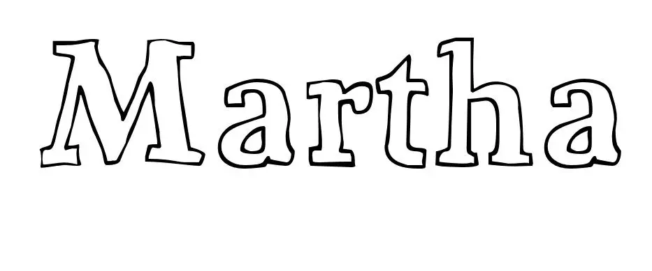 Coloriage Martha - Prénom à imprimer