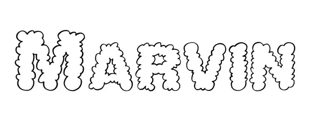 Coloriage Marvin - Prénom à imprimer