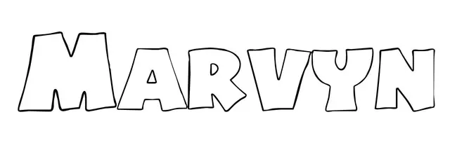 Coloriage Marvyn - Prénom à imprimer