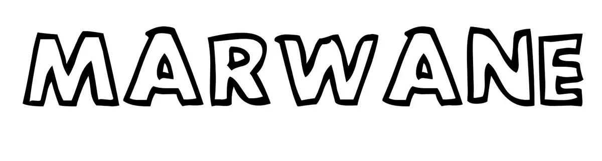 Coloriage Marwane - Prénom à imprimer
