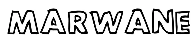 Coloriage Marwane - Prénom à imprimer