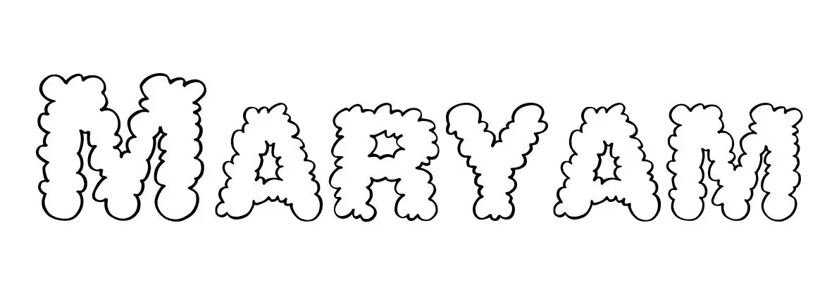 Coloriage Maryam - Prénom à imprimer