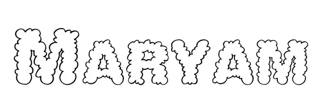 Coloriage Maryam - Prénom à imprimer