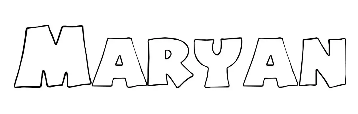 Coloriage Maryan - Prénom à imprimer