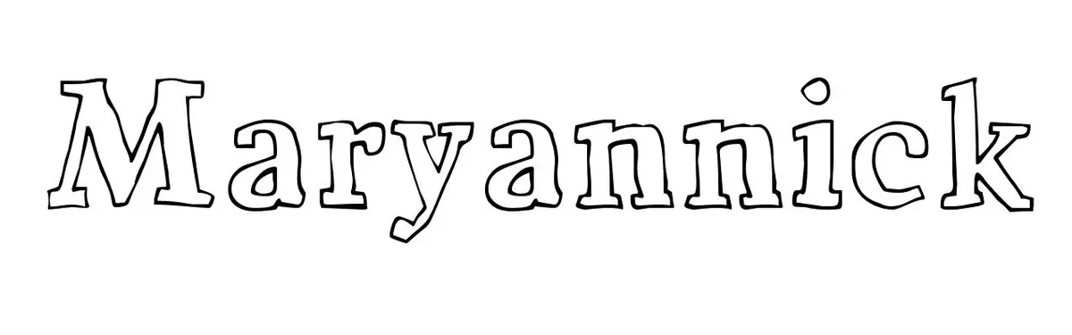 Coloriage Maryannick - Prénom à imprimer