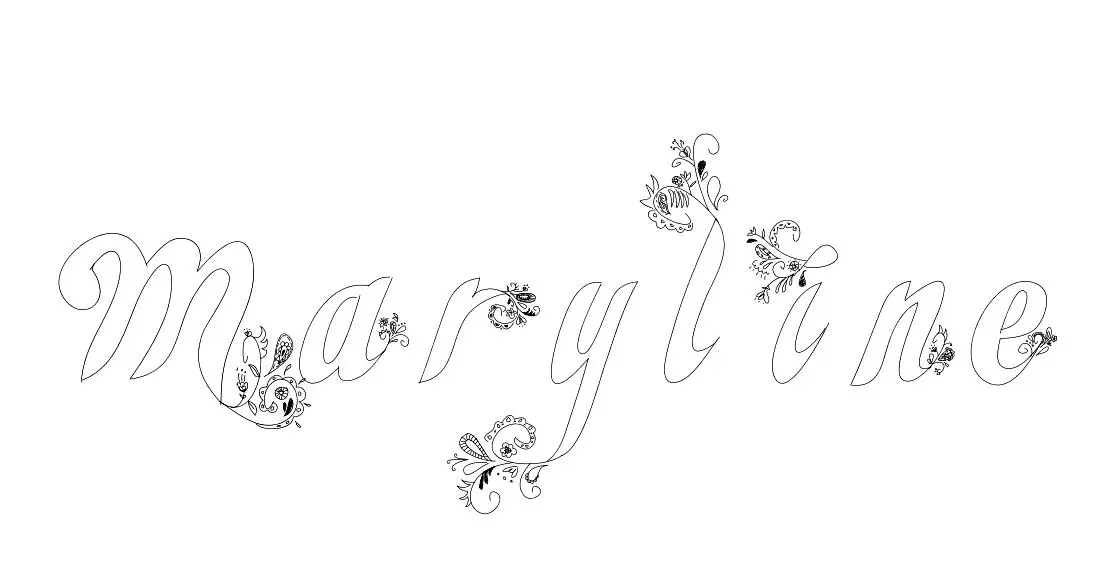 Coloriage Maryline - Prénom à imprimer