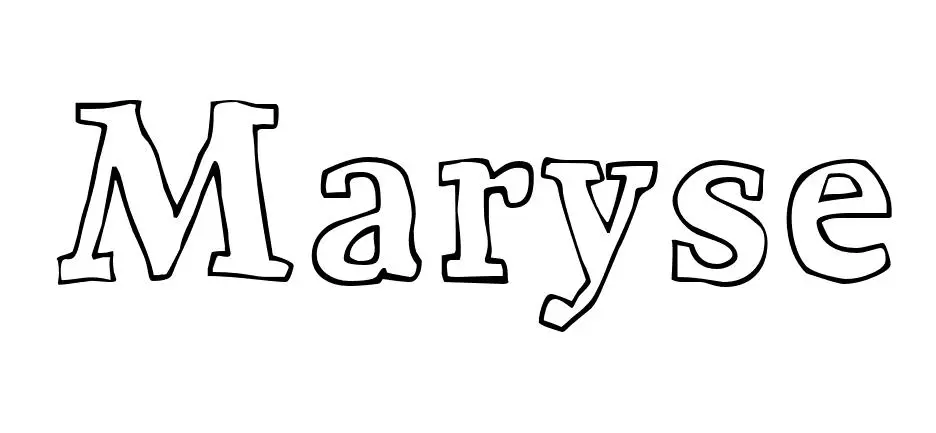 Coloriage Maryse - Prénom à imprimer