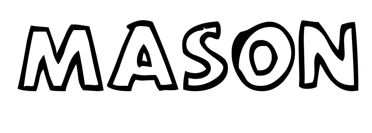 Coloriage Mason - Prénom à imprimer