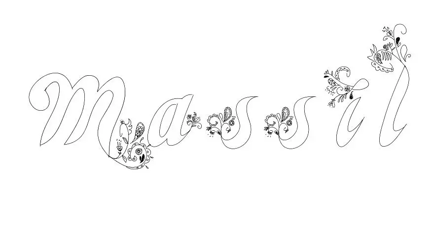 Coloriage Massil - Prénom à imprimer