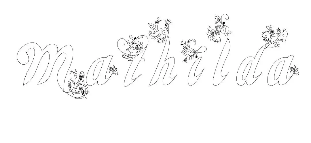 Coloriage Mathilda - Prénom à imprimer