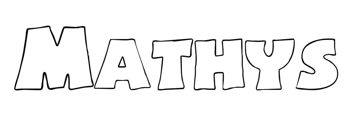Coloriage Mathys - Prénom à imprimer