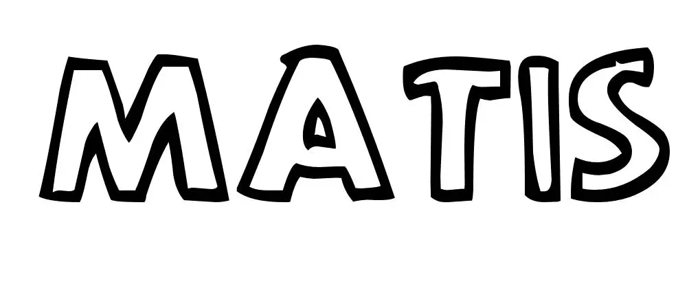 Coloriage Matis - Prénom à imprimer