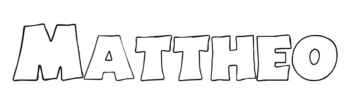 Coloriage Mattheo - Prénom à imprimer