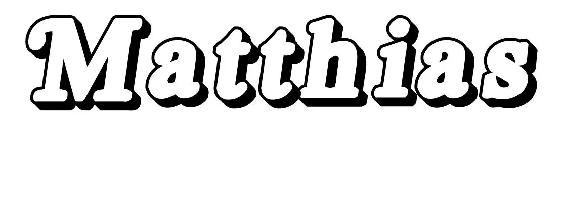 Coloriage Matthias - Prénom à imprimer