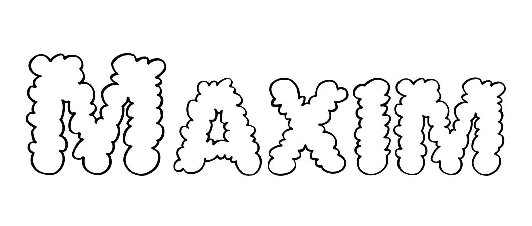Coloriage Maxim - Prénom à imprimer