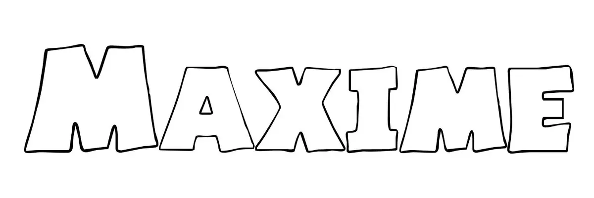 Coloriage Maxime - Prénom à imprimer
