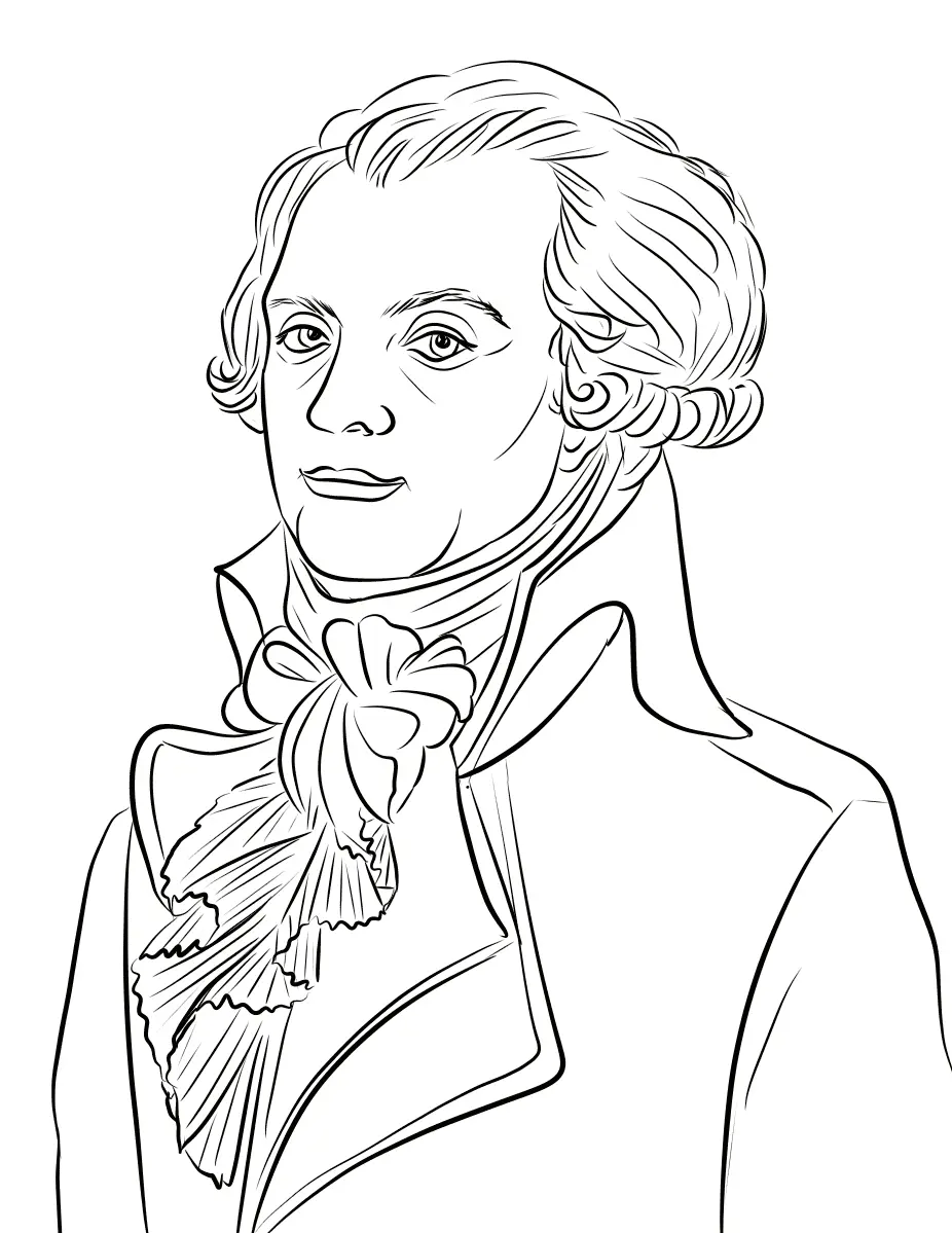Coloriage Maximilien Robespierre - France à imprimer
