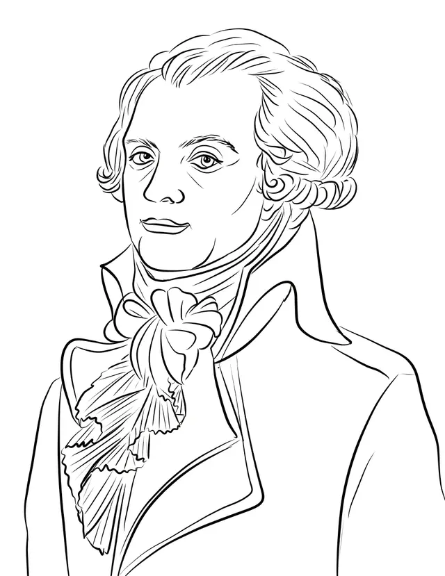 Coloriage Maximilien Robespierre - France à imprimer