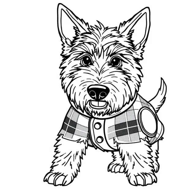 McFlare Scotland Yard Dog coloring page to print
