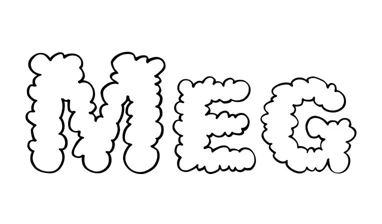 Coloriage Meg - Prénom à imprimer