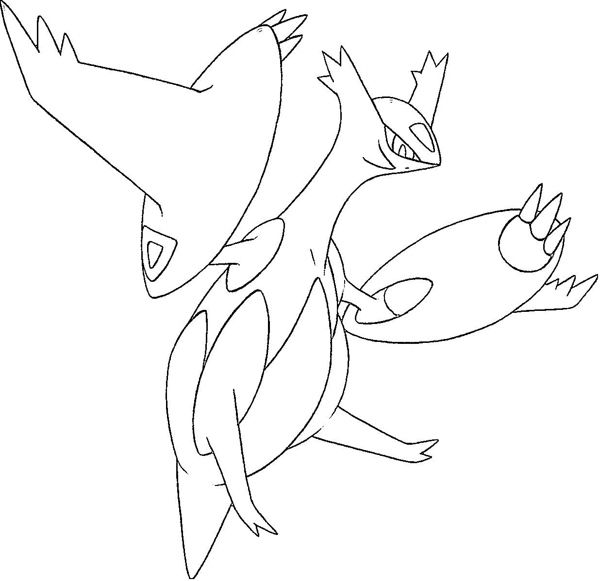 Coloriage Mega Latias Rubis Omega Et Saphir Alpha - Pokémon légendaire à imprimer