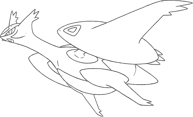 Mega Latios from Pokémon Omega Ruby and Alpha Sapphire coloring page to print