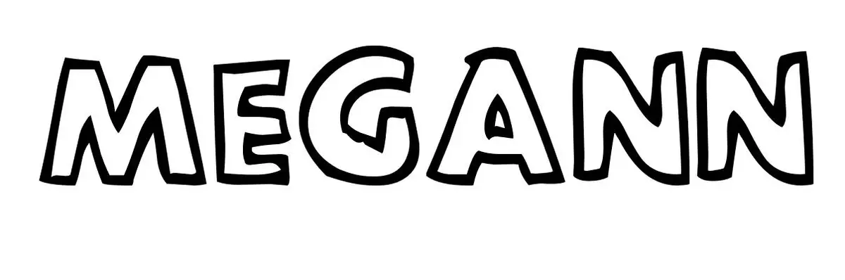 Coloriage Megann - Prénom à imprimer