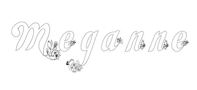 Coloriage Meganne - Prénom à imprimer