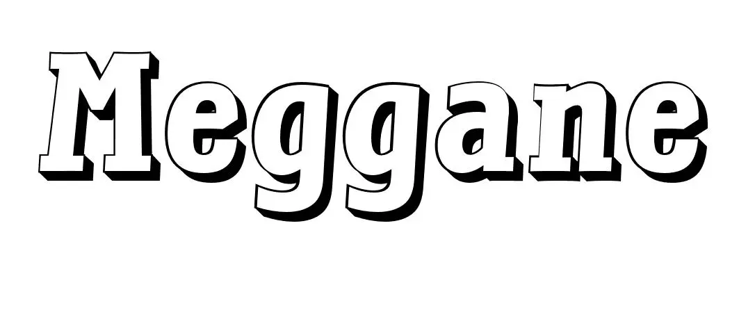 Coloriage Meggane - Prénom à imprimer
