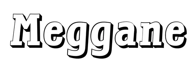Coloriage Meggane - Prénom à imprimer