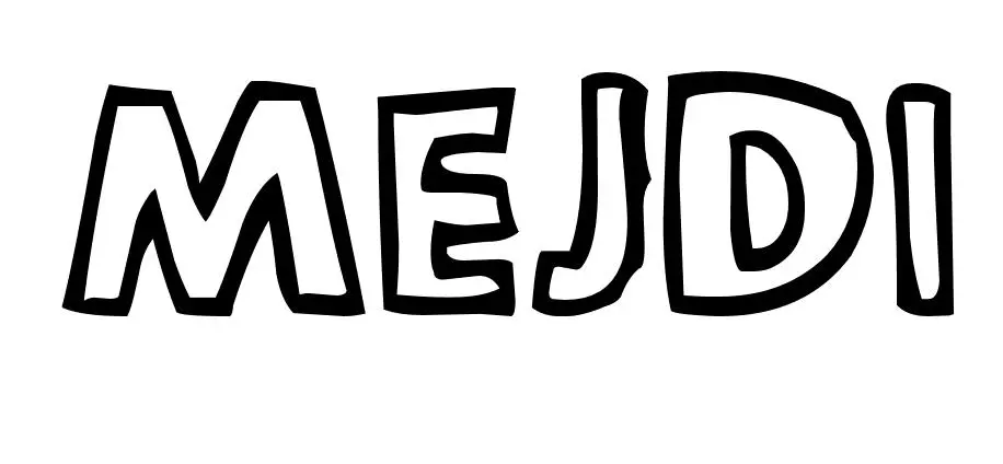 Coloriage Mejdi - Prénom à imprimer