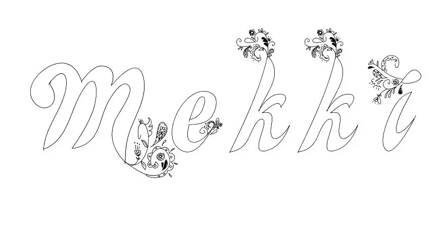 Coloriage Mekki - Prénom à imprimer
